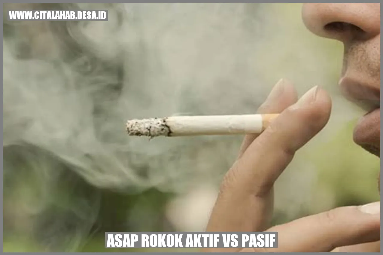 Gambar Perbedaan Asap Rokok Aktif vs Pasif