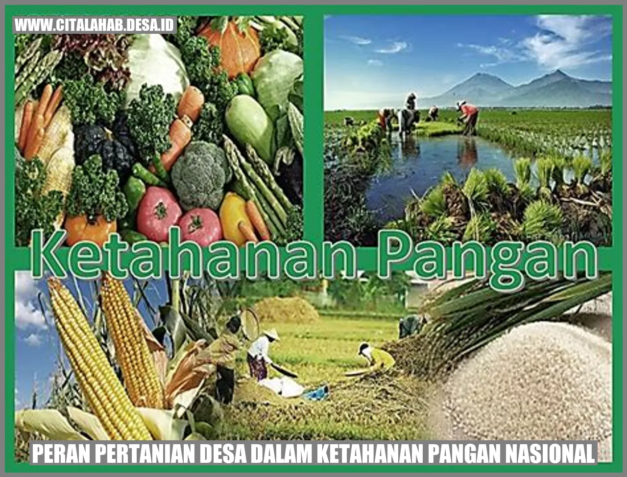 Peran Pertanian Desa dalam Ketahanan Pangan Nasional