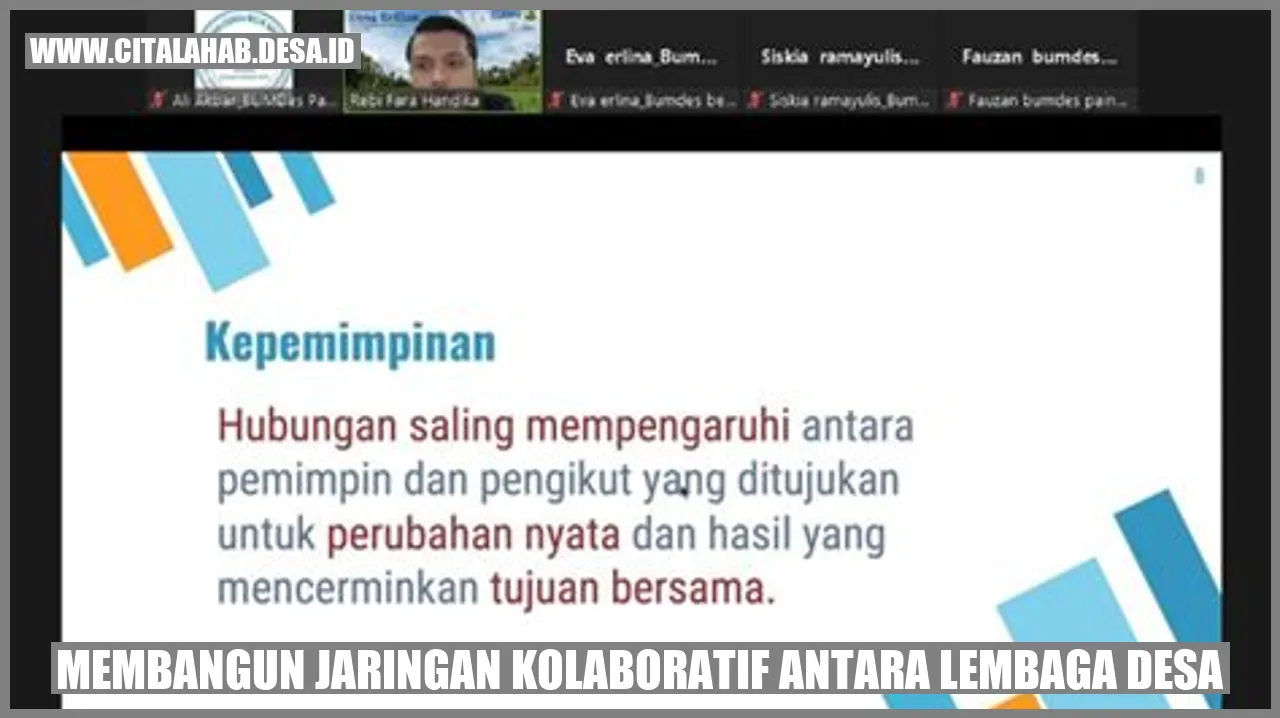 Membangun Jaringan Kolaboratif antara Lembaga Desa