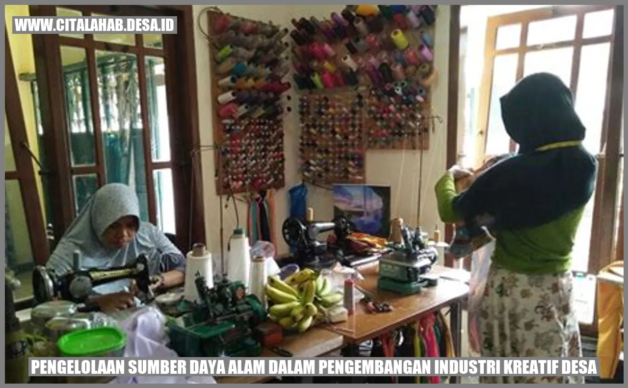 Pengelolaan Sumber Daya Alam dalam Pengembangan Industri Kreatif Desa