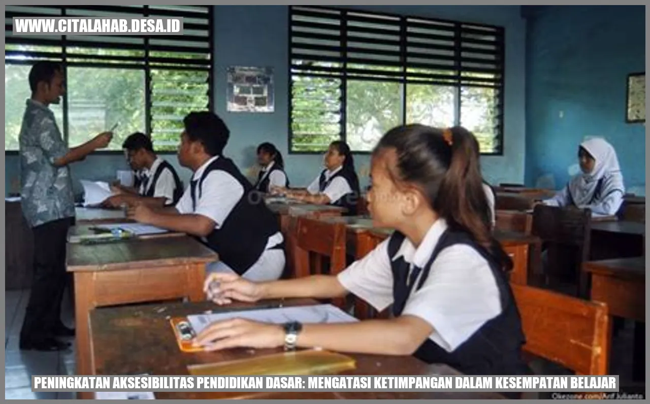 Peningkatan Aksesibilitas Pendidikan Dasar: Mengatasi Ketimpangan dalam Kesempatan Belajar